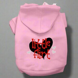 "Little Flirt" 2XL Dog Hoodie | Fits 20–25 lb | USA Made | Funny Warm Pet Hoodie